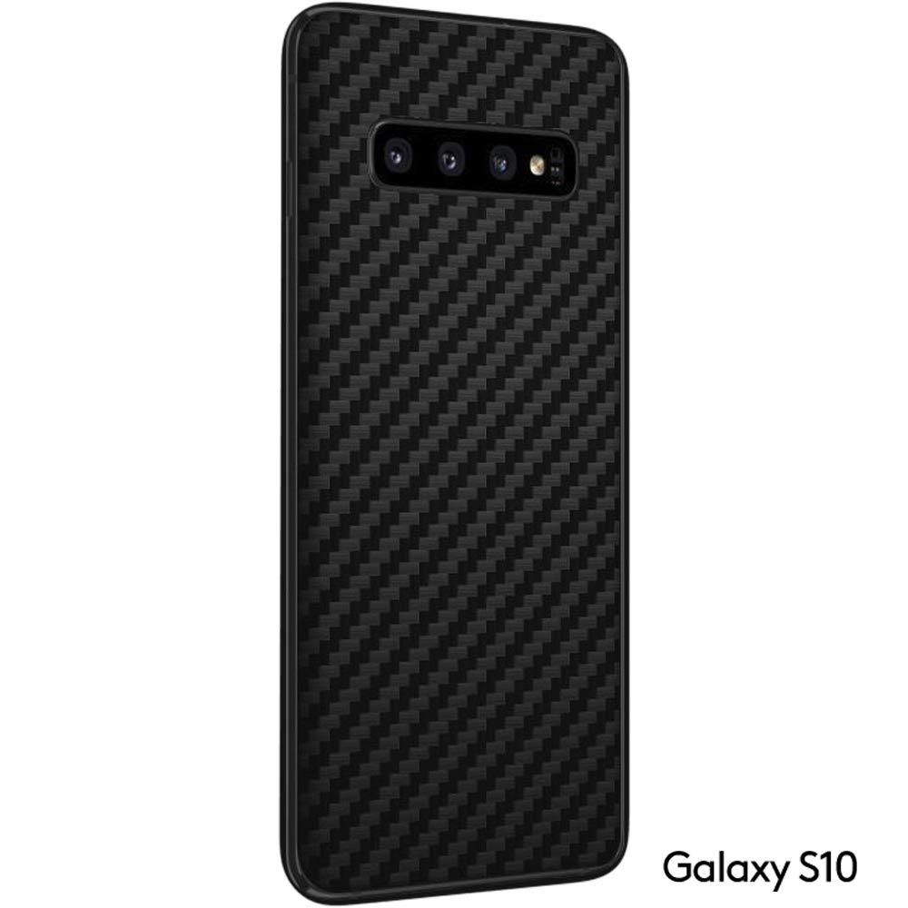 2WENTY7 Carbon Fibre Style Rear Phone Vinyl Wrap Sticker Semi-Transparent for Samsung Galaxy S10 - Protect your phone from scratches and slipping out