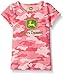 John Deere Girls' Trademark Tee, Pink Camo, 12 Months