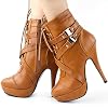 Show-Story-Brown-Buckle-Strappy-High-Heel-Stiletto-Platform-Ankle-BootsLF30470BR409USBrown