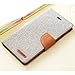 iPhone X/XS Wallet Case Pu Leather Canvas Slim Fit Folio Book Cover Flip Wallet Case With [Business Card Holder] for iPhone X/XS 5.8inch