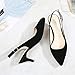 OCHENTA Womens Pointed Toe Slingback Kitten Heel Dress Pump