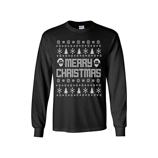 zerogravitee Ugly Holiday Shirt Merry Christmas Adult Long Sleeve T-Shirt