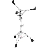 Double Braced Lightweight Snare Drum Stand for 10"&ndash;14" Snare Drums (4706) | Snare Stand with Adjustable Geared Basket Tilter for Snares and Drum Practice Pads, Percussion Chrome Drum Hardware