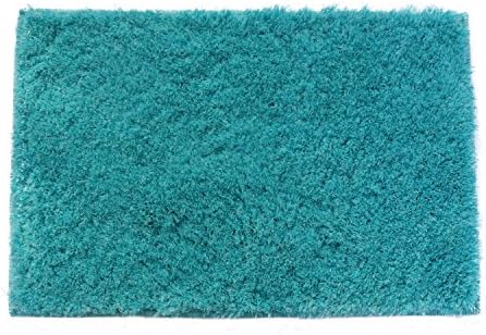 Super Absorbent Indoor Floor Mat 15.7 x 23.6 Inch Brown/Tan Cotton and Microfiber Non-Slip base Blue