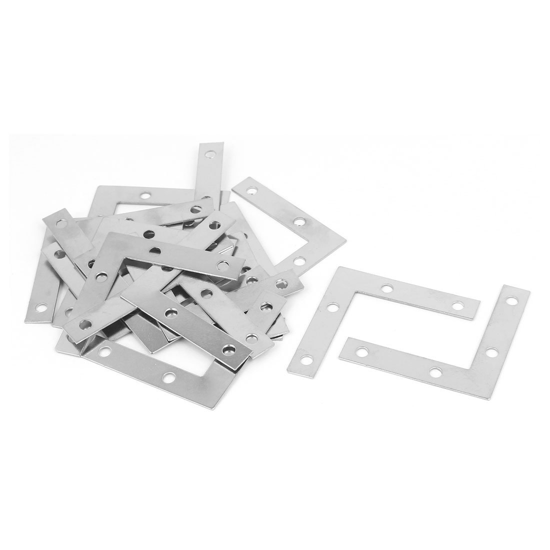 sourcingmap 50mmx50mmx1mm L Shape Angle Bracket Corner Brace Mending Plate 20pcs