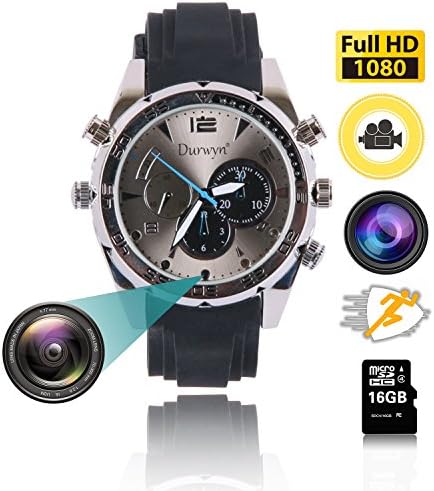 ZFLTEI Portable HD 1080P Video Watch Camera, Security Camera Loop Video Recorder Built-in 16G Mini Nanny Cam Wristband