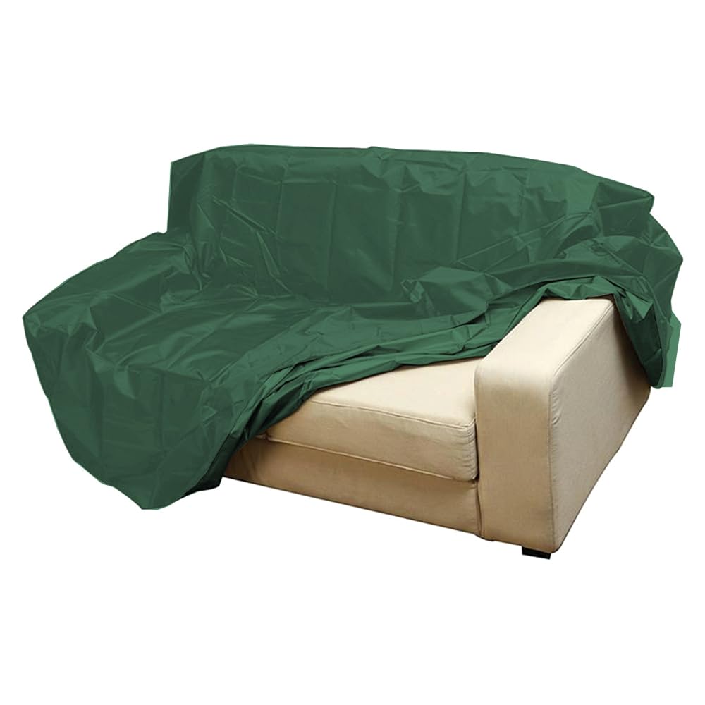 ZONADAH 3 Seater Garden Bench Cover 134x66x89cm Windproof Anti-UV Outdoor Patio Bench Seat Cover Waterproof Outside Park Furniture Sofa Cover Green 210D