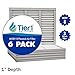 Tier1 Pleated Air Filter Replacement - 13x21-1/2x1 - MERV 8 - For Air Conditioner/Furnace - Reduces Harmful Airborne Particles for Improved Air Quality - 6 Pack