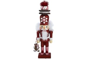 KURT S. ADLER Kurt Adler 12-Inch Hollywood Red Gingerbread Nutcracker with Cookie Hat