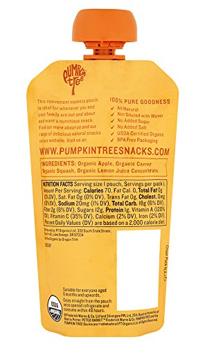 Peter Rabbit Organics, Carrot, Squash and Apple Puree, 4.4-Ounce Pouches (Pack of 10)