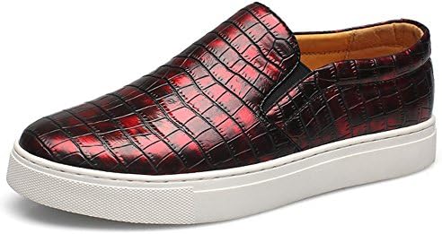 Diffyou Men's Slip On Breathable Casual Shoes Comfy Sneakers Red 9.5 D(M) US