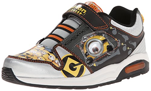 Despicable Me Googly-Eye Athletic Shoe Sneaker, Silver, 1 Child US Little Kid