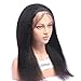 SMHair Full Lace Human Hair Wigs Pre Prucked Italian Yaki Brazilian Virgin Glueless Human Hair Wigs for Black Women Baby Hair Natural Color 130% Density 14