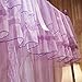 UOZZI BEDDING 4 Corners Post Purple Canopy Bed Curtain for Girls & Adults - Cute Cozy Drape Square Netting for Twin Bed - 4 Opening 58