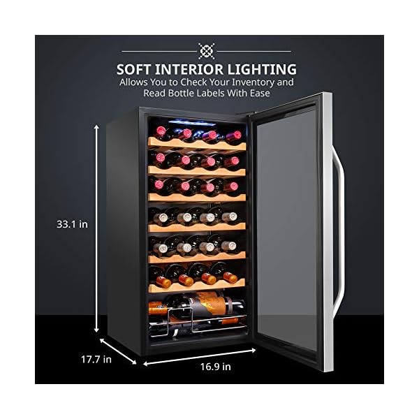 Ivation-28-Bottle-Compressor-Wine-Cooler-Refrigerator-wLock-Large-Freestanding-Wine-Cellar-For-Red-White-Champagne-or-Sparkling-Wine-41f-64f-Digital-Temperature-Control-Fridge-Stainless-Steel
