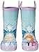 Western Chief Kids Waterproof Disney Character Rain Boots with Easy on Handles, Frozen Anna and Elsa, 10 M US Toddler