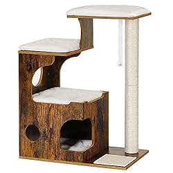 FEANDREA 33.9-Inch Cat Tower, Medium Cat Tree with