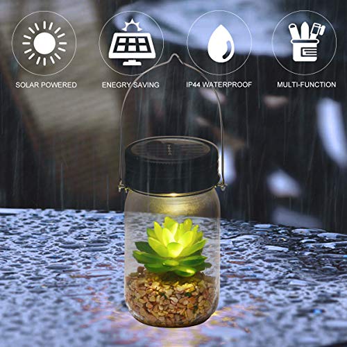 Solar-Powered-Lantern-Mason-Jar-Solar-Lights-Artificial-Succulent-Hanging-Glass-Terrarium-DIY-Kit-Glass-Planter-Solar-LED-For-Outdoor-Garden-Night-Lamp-For-Bedroom-Nursery-Bathroom