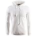 HEQU Men's Casual Funnel Neck Square Pattern Quilted Hoodie Pullover Sweatshirt White M