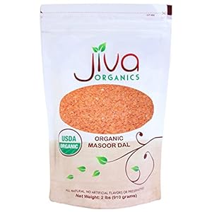 Jiva USDA Organic Masoor Dal (Split Red Lentils) 2 Pound Jiva USDA Organic Masoor Dal (Split Red Lentils) 2 Pound