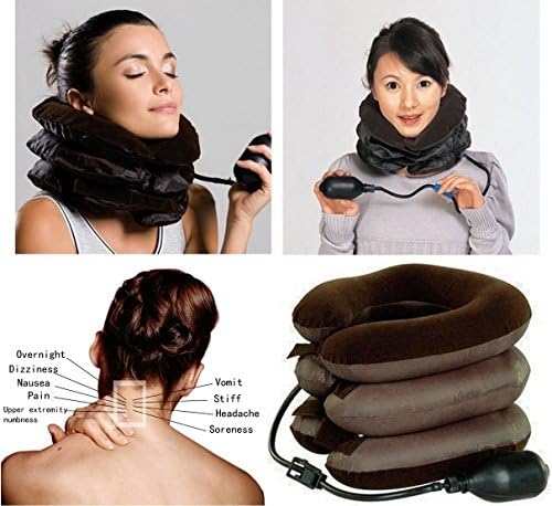 Viewred Neck Stretcher Pain Relief Shoulder Tension Back Traction Adjustable Inflatable