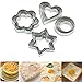 HeroNeo 20pc Stainless Star Heart Flower Cookie Fruit Cutter Sporting Shape Biscuit Mold
