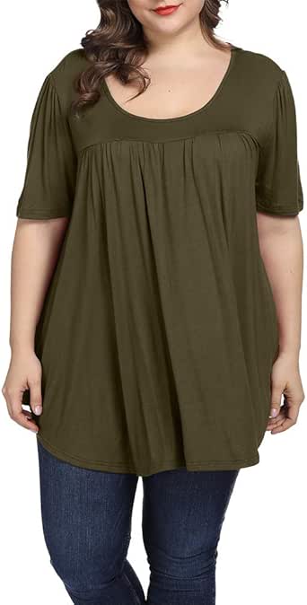 Allegrace Women Plus Size Tops V Neck Short Sleeve Batwing Top Cold Shoulder T S | eBay