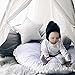 Pueri Baby Play Mat Pure Cotton Woolen Pueri Round Rug Kids' Room Rug Pure Cotton Baby Play Mat Thickened Crawling Mat Carpet Children's Room Decoration Air-Conditioned Rug Collection Area Rug(Gray)