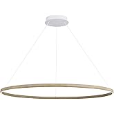 Golden Lighting Veritas 47" LED Ring Chandelier in Driftwood