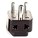 OREI 2 in 1 USA to India Adapter Plug (Type D) - 4 Pack, Black