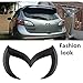 For MAZDA MX-5 Miata,MAZDA 2 3 5 6,MAZDA CX 5 7 9,MAZDA RX-8 Protege MPV B4000 Tribute,MAZDASPEED 3 5 6,EVIL 'M' REAR Truck Emblem Badge TAPE ON-GLOSS Black