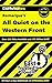 CliffsNotes on Remarque's All Quiet on the Western Front (Dummies Trade)