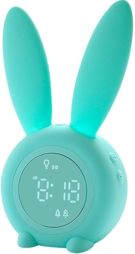 Amazon 子供たちは 目覚まし時計 かわいいウサギのモーニングコールキッズ目覚まし時計時限ナイトライトスマート充電学生は静かな電子時計ベッドサイドランプを作成します Color Green 置き時計 掛け時計 オンライン通販