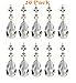 GYBest Teardrop Chandelier Clear Crystal Pendants Glass Pendants Beads (20-Pack)