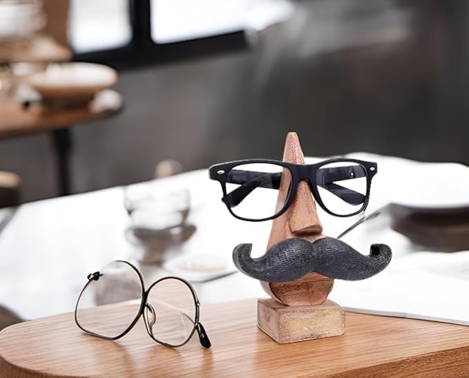 Garden Of Arts Stylish Wooden Eyewear Holder, Spectacle Holder for Men & Women, Spec Holder, Wooden Eyeglass Stand, Eyewear Retainer, Sunglasses Holder, 6.5 Inch