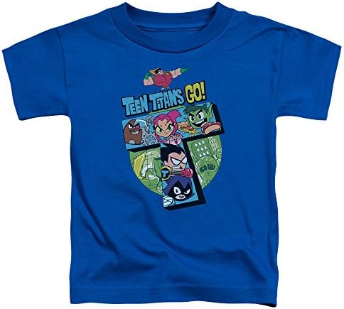 Simply Superheroes Mens teen titans go t collage toddler kids youth t shirt Size 3T