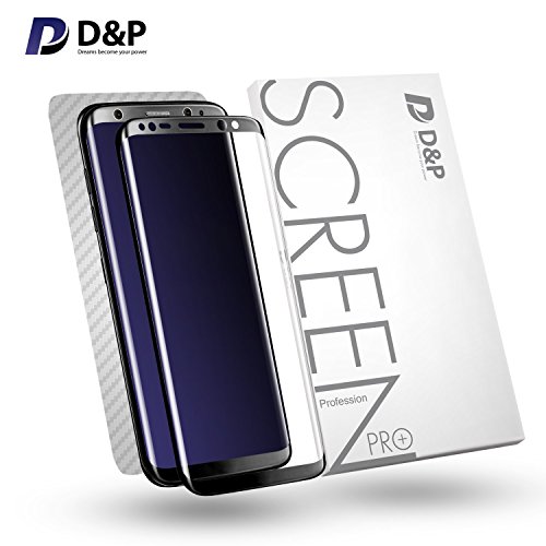 Galaxy S8 Plus Screen Protector 3D Curved Tempered Glass 9H,D&P S8+ HD Clear Glass Protector Case Friendly Edge Screen Protector Front and Back Full Screen Invisible Shield With Installation Tray