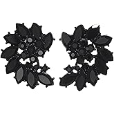 COIRIS Crystal Rhinestone Cluster Stud Earrings Bling Drop Dangle Earrings Bridal Wedding Earrings for Women