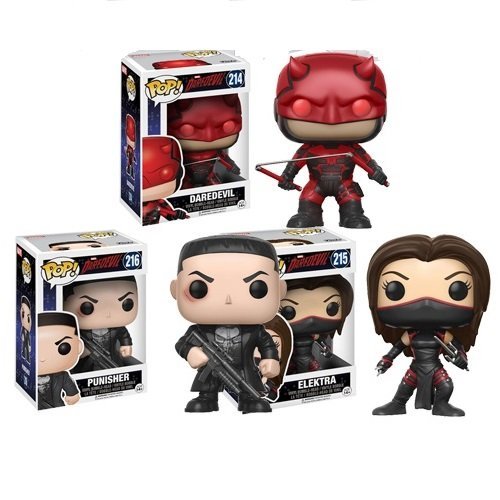 Pop! Marvel: Daredevil TV Daredevil, Punisher, and Elektra V