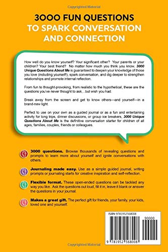 3000 Unique Questions About Me About Me Questions Amazon Com Books