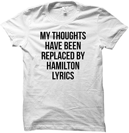 My Thoughts Have Been Replaced By Hamilton Lyrics, Motivational, Large, White
