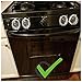 Hombae Oven Stove Knob Covers, Upgraded Version Clear View Easy Set up Universal Design, Baby Child Toddler Kitchen Safety (4 PCs Set for Small Stove Knobs)