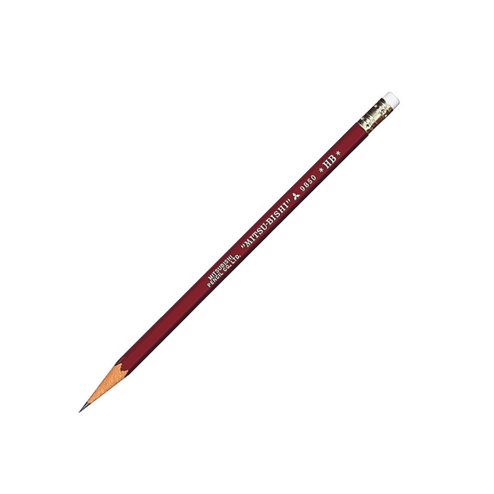 Mitsubishi Pencil pencil with pencil eraser 9850 hardness HB