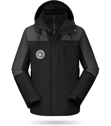 Tri-Mountain Dakota Nylon 3-in-1 Jacket. 6XLT Black/Black at