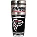 NFL Atlanta Falcons Metallic Travel Tumbler, Stainless Steel and Black Vinyl, 16-Ounce
