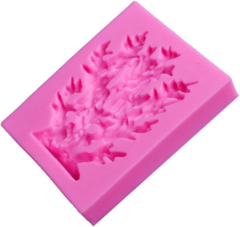 TONVER Cake Mold, 3D Seaweed Coral Shape Soft Silicone Chocolate Candy Fondant Mould Baking Mold Cake Decorating Supplies for Home Kitchen