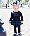 RuffleButts Girls Footless Ruffle Tights - Black - 12-24m