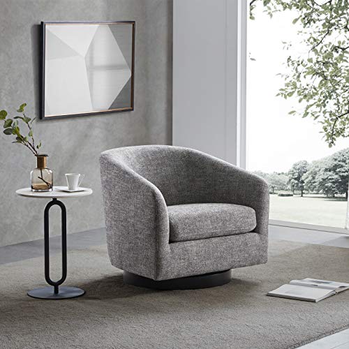 CHITA Swivel Accent Chair Armchair, Round Barrel Chair in Fabric for