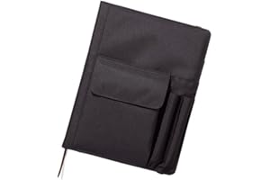 LIHIT LAB. Refillable Notebook with Cover, Journal Cover, B5, 9.9 x 7 x 1.5 inches, Black (N1627-24)