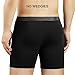 Separatec Men's 3 Pack Soft Modal Stylish Drop Needle Striped Boxer Briefs Underwear(L,Black)